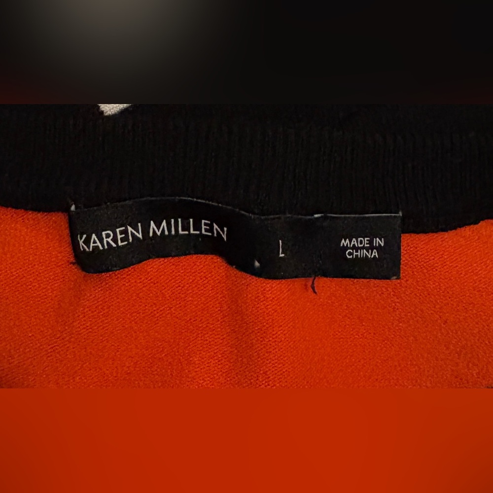 Karen Millen Black and Red Striped Midi Dress - Picture 8 of 9
